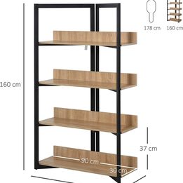 NEW! 4-Tier Triangle Frame Storage Shelf Bookshelf Display Unit Cabinet Steel Frame