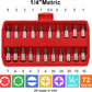 45pc 1/4 Dr Socket Set CRV Steel Torx Star Pozi Phillips Bits + Storage Case