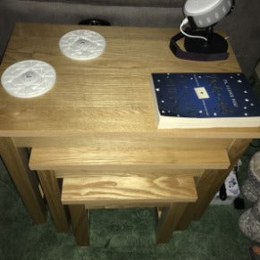 Nest of Tables 2 3 Table Units Wood Living Room Side Lamp Coffee Furniture