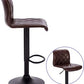 NEW! Set of 2 Bar Stools with Chrome Footrest and Base Swivel Gas Lift FREE SHIPPING