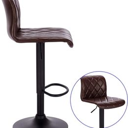 NEW! Set of 2 Bar Stools with Chrome Footrest and Base Swivel Gas Lift FREE SHIPPING
