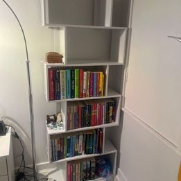 NEW Bookcase White Book Shelf 6 Storage Cubes Unit Tall Freestanding Bookcase