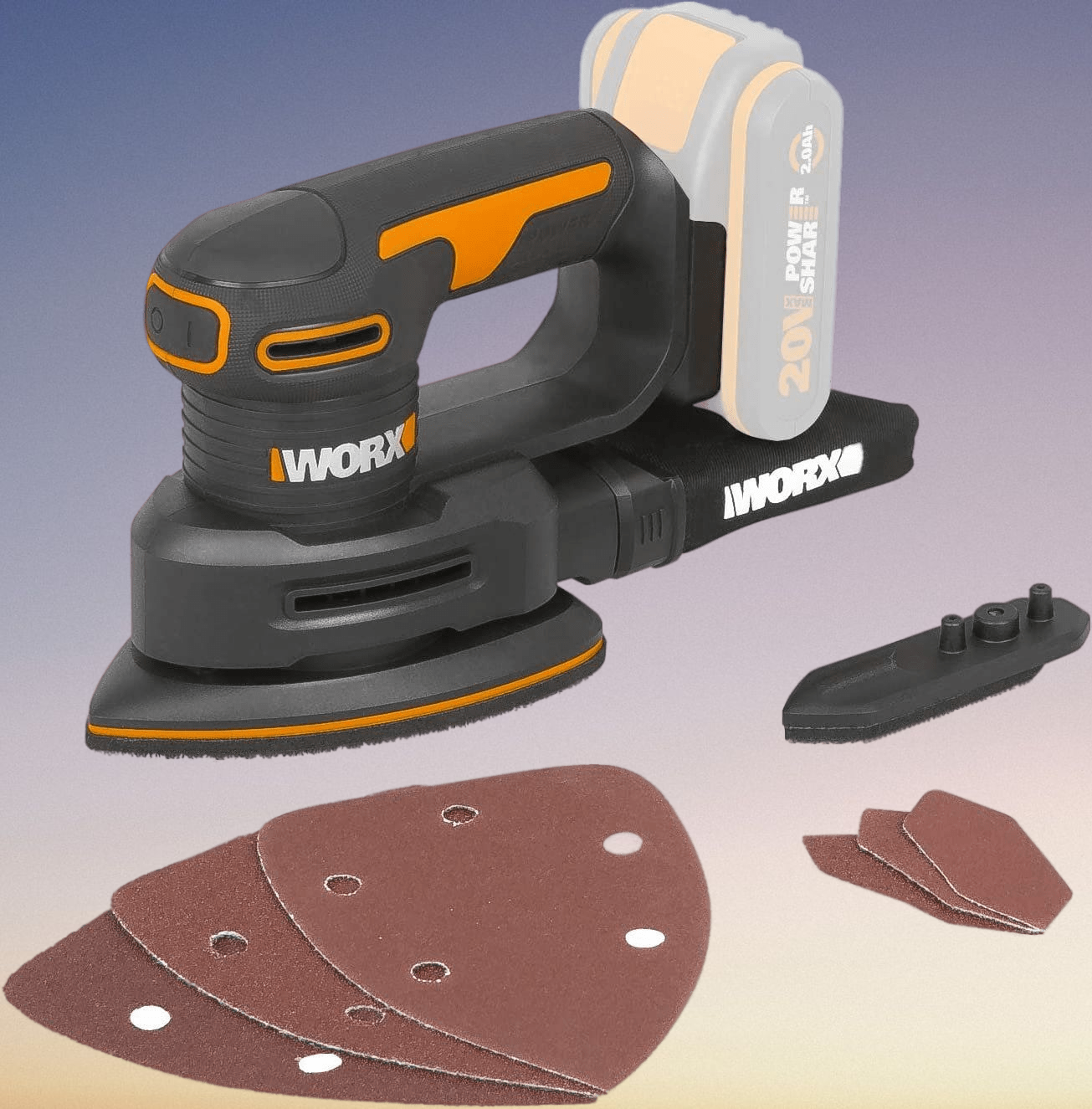 WORX 18V (20V Max) Cordless Detail Sander (Tool only)