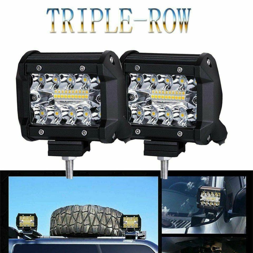 2pc 400W Car LED Work Spot Lights Flood light Lamp 4x4 Van ATV Offroad SUV Truck