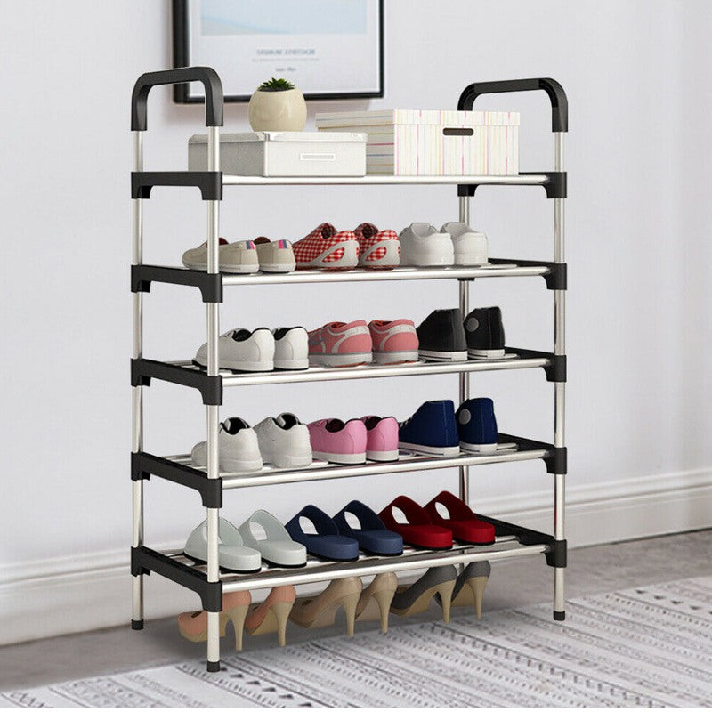 Shoe Rack Stand 5 Tier Heavy Duty Sturdy Storage Self Organiser Up to 18 Pairs