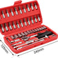 45pc 1/4 Dr Socket Set CRV Steel Torx Star Pozi Phillips Bits + Storage Case