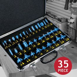 35 Pc Tungsten Carbide Tipped TCT Router Bits 1/4&#034; Shank 6.35mm Woodworking Set FREE SHIPPING