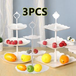 3 X 3 Layer Dessert Cake Stand Plate Afternoon Tea Party Wedding Tableware Plate