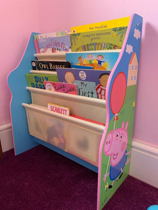 Kids Wooden Sling Bookcase - Bedroom Storage FREE SHIPPING