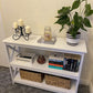 NEW! Console Table 3-Tier Entryway Table Wooden Sofa Table with Storage Shelves White