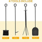 NEW! Steel Firewood Log Holder Indoor Outdoor Firewood Rack Fireplace with 4 Tools Hooks Scrolls