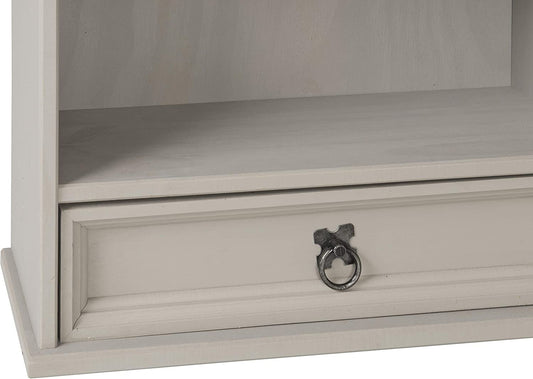 Corona Grey 1 Drawer Bookcase DVD/CD Rack