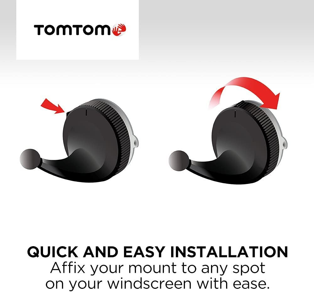 TomTom Sat Nav Windscreen Mount Click-and-Drive plus Car Charger and USB Cable