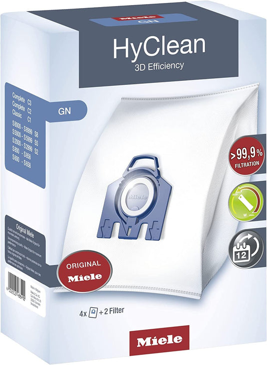 4 Count HyClean 3D Efficiency GN Vacuum Cleaner Bags, Keep Dust inside the Vacuum Cleaner