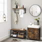 Rack Wall-Mounted with 5 Hook, Hanging Rail, Versatile for Entryway