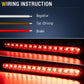 2x 12V 24V LED Rear Tail Lights Stop Light Bars Trailer Caravan Van Truck E-MARK