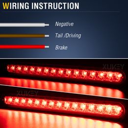 2x 12V 24V LED Rear Tail Lights Stop Light Bars Trailer Caravan Van Truck E-MARK