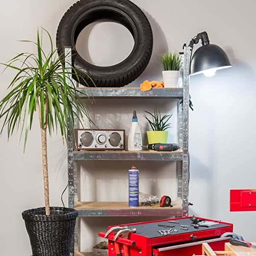 5 Shelf Steel Garage Utility Rack, Adjustable Shelves Heavy Duty Shelving Unit Storage
