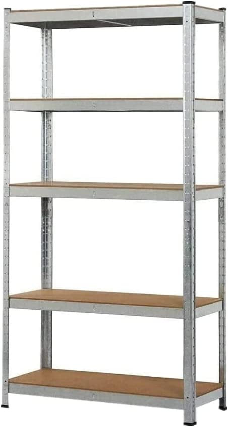 5 Shelf Steel Garage Utility Rack, Adjustable Shelves Heavy Duty Shelving Unit Storage