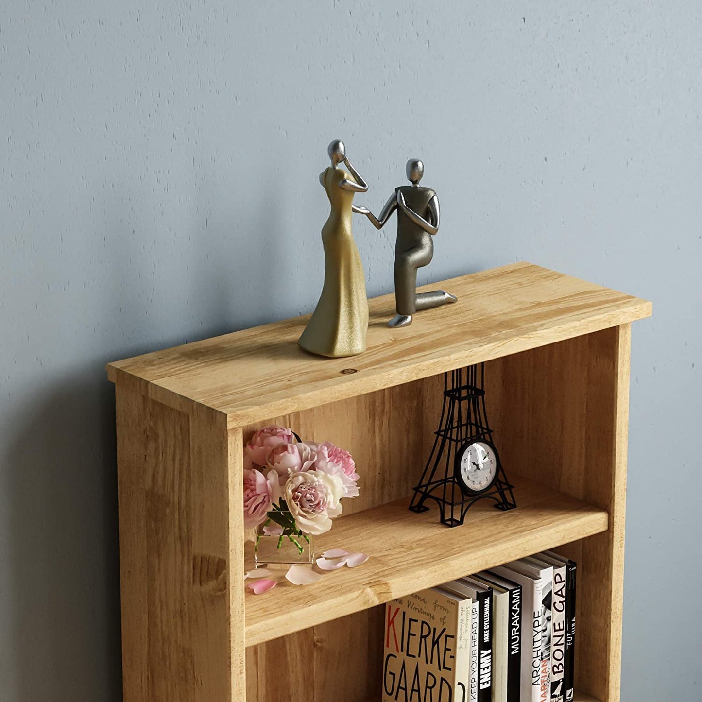 Corona Bookcase, 1 Drawer, Blu-ray/CD Rack, Solid Pine Wood