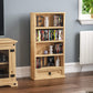 Corona Bookcase, 1 Drawer, Blu-ray/CD Rack, Solid Pine Wood