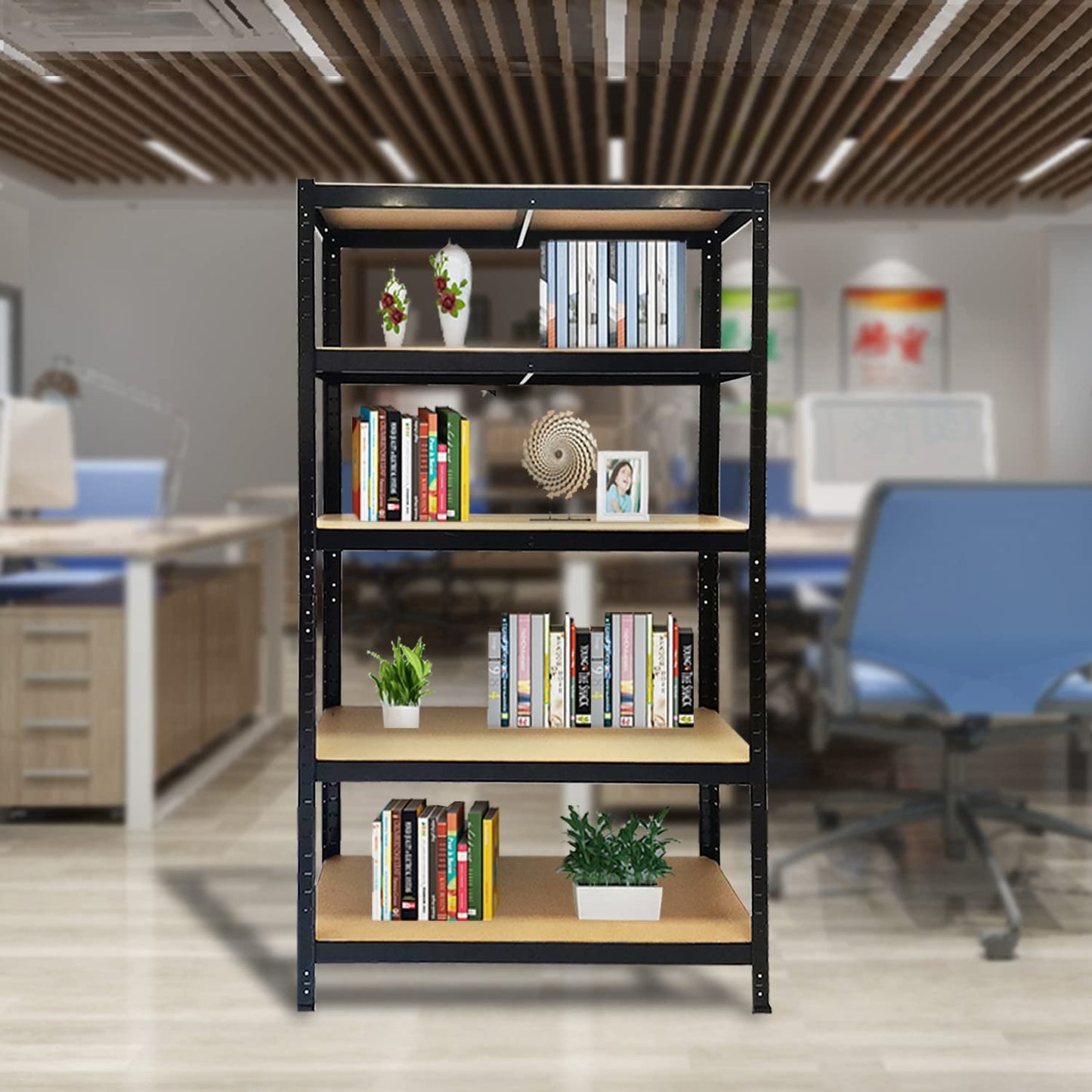 5 Tier Garage Shelving Unit Metal Storage Shelves Boltless Heavy Duty