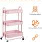 3-Layer Kitchen Trolley with 360 Degree Wheels for indoor and outdoor use