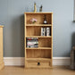 Corona Bookcase, 1 Drawer, Blu-ray/CD Rack, Solid Pine Wood