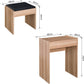 Dressing Table Set Padded Stool Dresser with Flip-up Mirror Multi-purpose