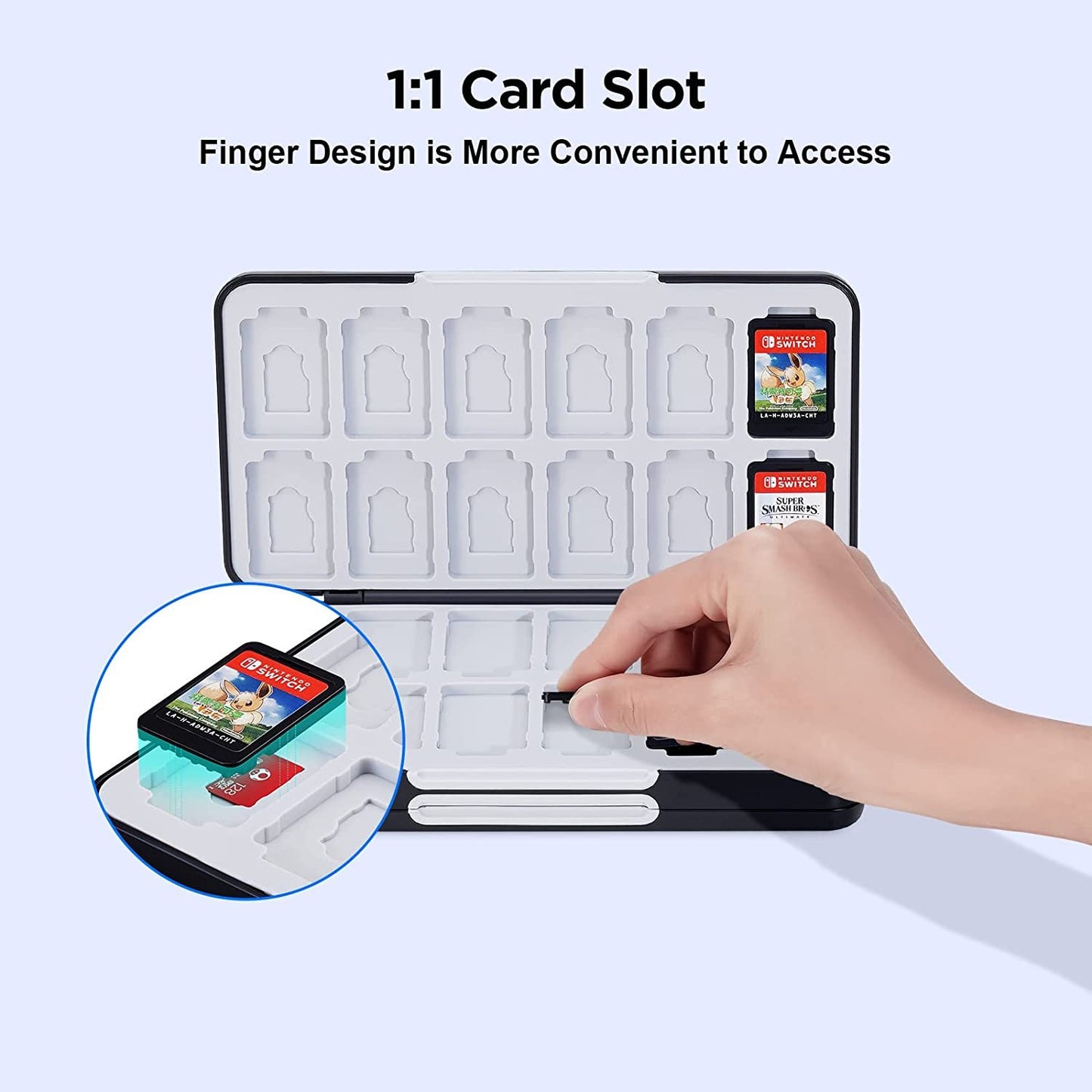 48-Slot Switch Game Case for Nintendo Switch, The Game Cartridge Case