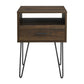 Modern Single Drawer Hairpin Leg Side End Bedside Wood Table FREE SHIPPING
