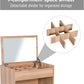 Dressing Table Set Padded Stool Dresser with Flip-up Mirror Multi-purpose
