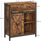 Storage Cabinet, Sideboard and TV Cabinet, Cabinet with 1 Drawer and Sliding Barn Door