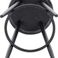 2 Set Bar Stools Dark Grey Velvet Seat Bar Chairs