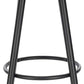 2 Set Bar Stools Dark Grey Velvet Seat Bar Chairs