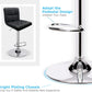 2 Set Bar Stools Adjustable Bar Chairs PU Leather, Black