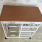 Rolling Kitchen Portable Island Kitchen Trolley with Drawers and Open Shelf, White