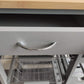 Rolling Kitchen Portable Island Kitchen Trolley with Drawers and Open Shelf, Grey