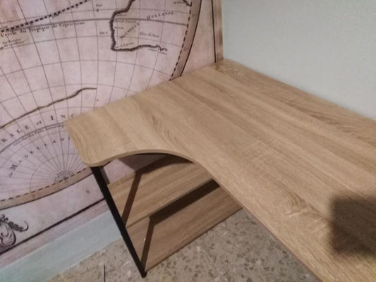 NEW! Computer Desk with Shelves L Shape PC Laptop Table FREE SHIPPING