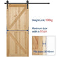 6FT Sliding Door Track Barn Door Hardware Set Kit Modern Style Single Door,Black