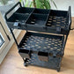3 Tier Rolling Cart Storage Organizer Utility Rolling Cart with Hooks FREE SHIPPING