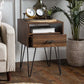 Modern Single Drawer Hairpin Leg Side End Bedside Wood Table FREE SHIPPING