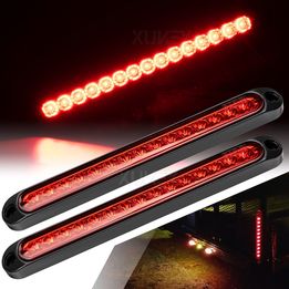 2x 12V 24V LED Rear Tail Lights Stop Light Bars Trailer Caravan Van Truck E-MARK
