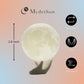 3D Moon Lamp with 3.5 Inch Ceramic Base, LED Night Light, Mood Lighting