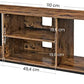 TV Stand for TV up to 50 Inches, TV Cabinet with Open Shelves, TV Console Rustic Brown