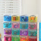 16 Pieces Useful Box 16x0.14 Liter Plastic Storage Box Organizer Clear & Assorted