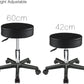 Black Adjustable Rolling Cushion Tattoo Salon Stool,5 Wheels