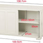 NEW Wooden Kitchen Storage Cabinet with Sliding Door & Adjustable Shelf, Stackable Buffet
