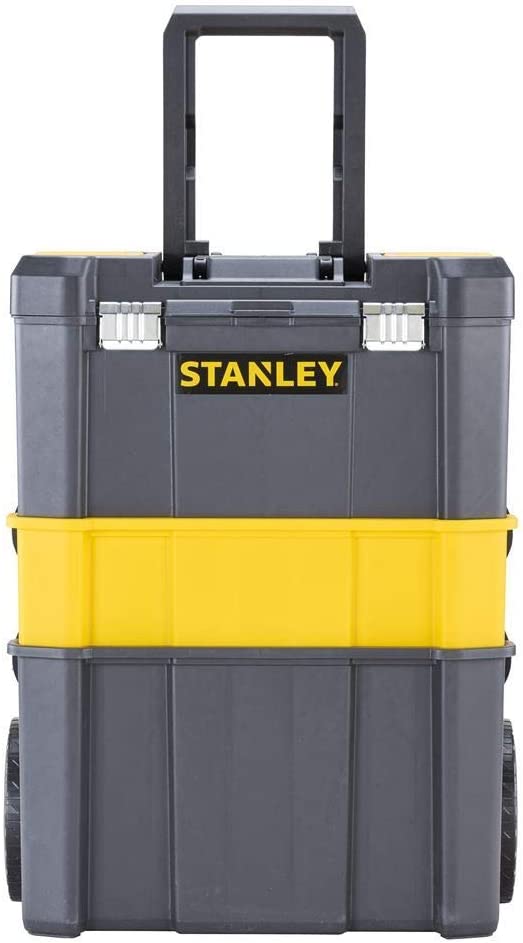 STANLEY Essential Rolling Workshop Toolbox, 3 Tier Stackable Units