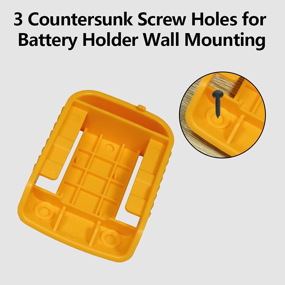 5 PCS Tool Battery Holder Mount for Dewalt Battery Cover Belt Clip Battery Dock Holder